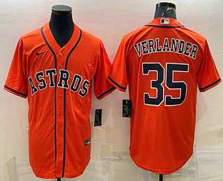 Men's Houston Astros #35 Justin Verlander Orange Stitched MLB Cool Base Nike Jersey,We sell and wholesale Men's Houston Astros #35 Justin Verlander Orange Stitched MLB Cool Base Nike Jersey on line form chian!